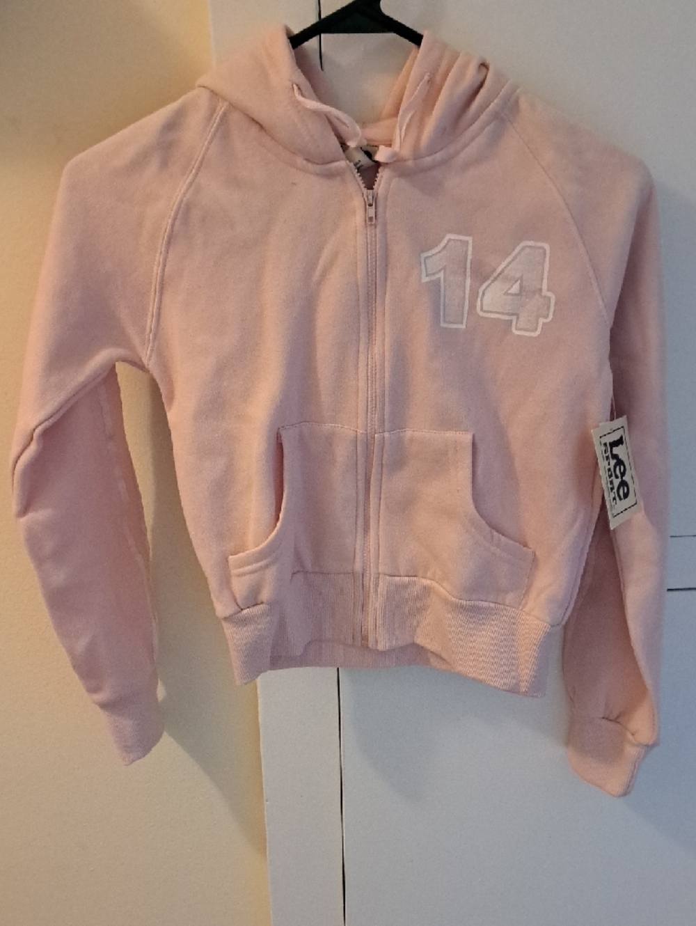 Lee Sport Girl's Pastel Pink Hoodie with Kangaroo Pocket